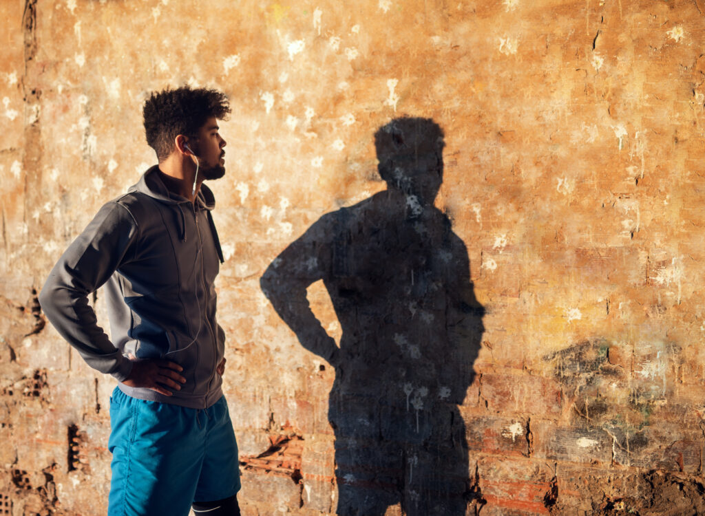 portrait,of,active,afro american,young,handsome,athletic,man,with,earphones
